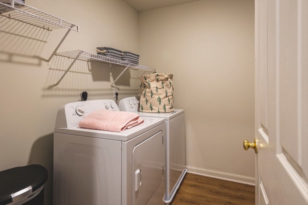 In-unit laundry at Sunchase at James Madison. 