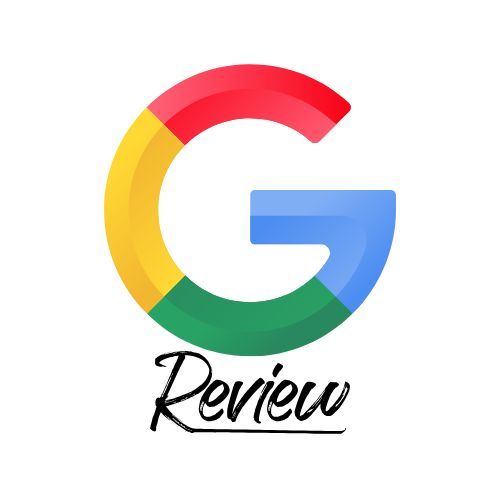 A google review logo on a white background.