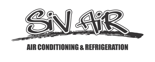 A black and white logo for air conditioning and refrigeration.