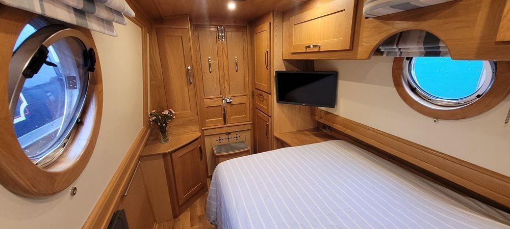 Master bedroom shutters in