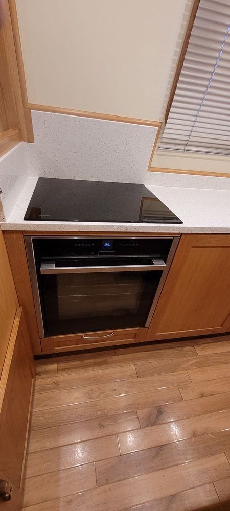 Galley NEFF induction hob and hide-slide oven