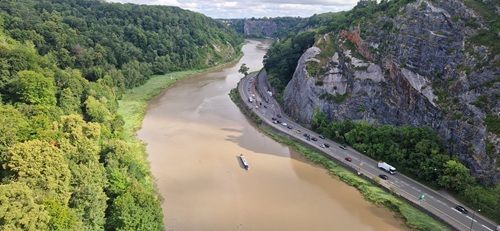 The Tudor Tamar on tidal going into Bristol