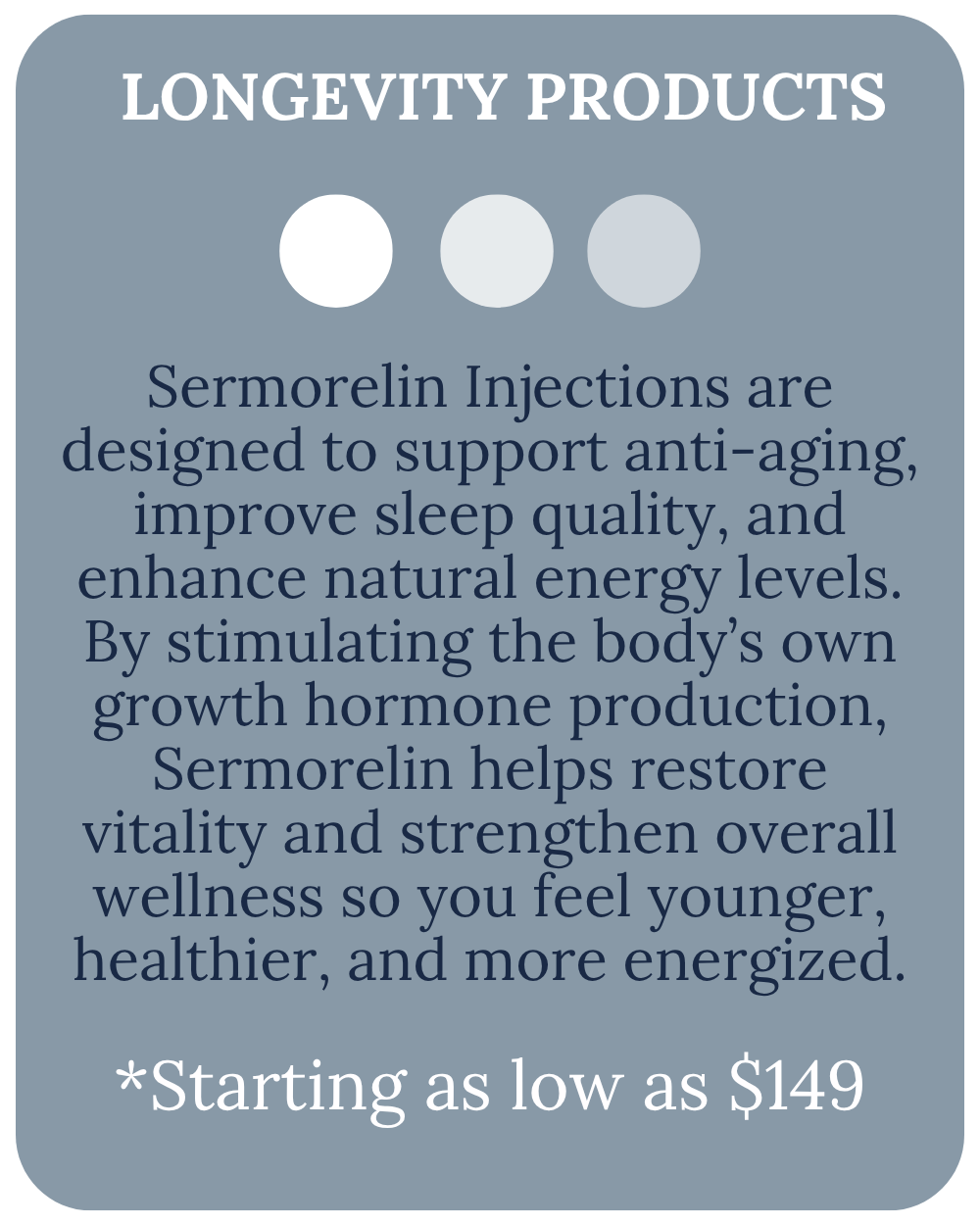 Advertisement for GLP-1 treatment plans: promotes safe weight loss and improved metabolic health; All doses starting at $