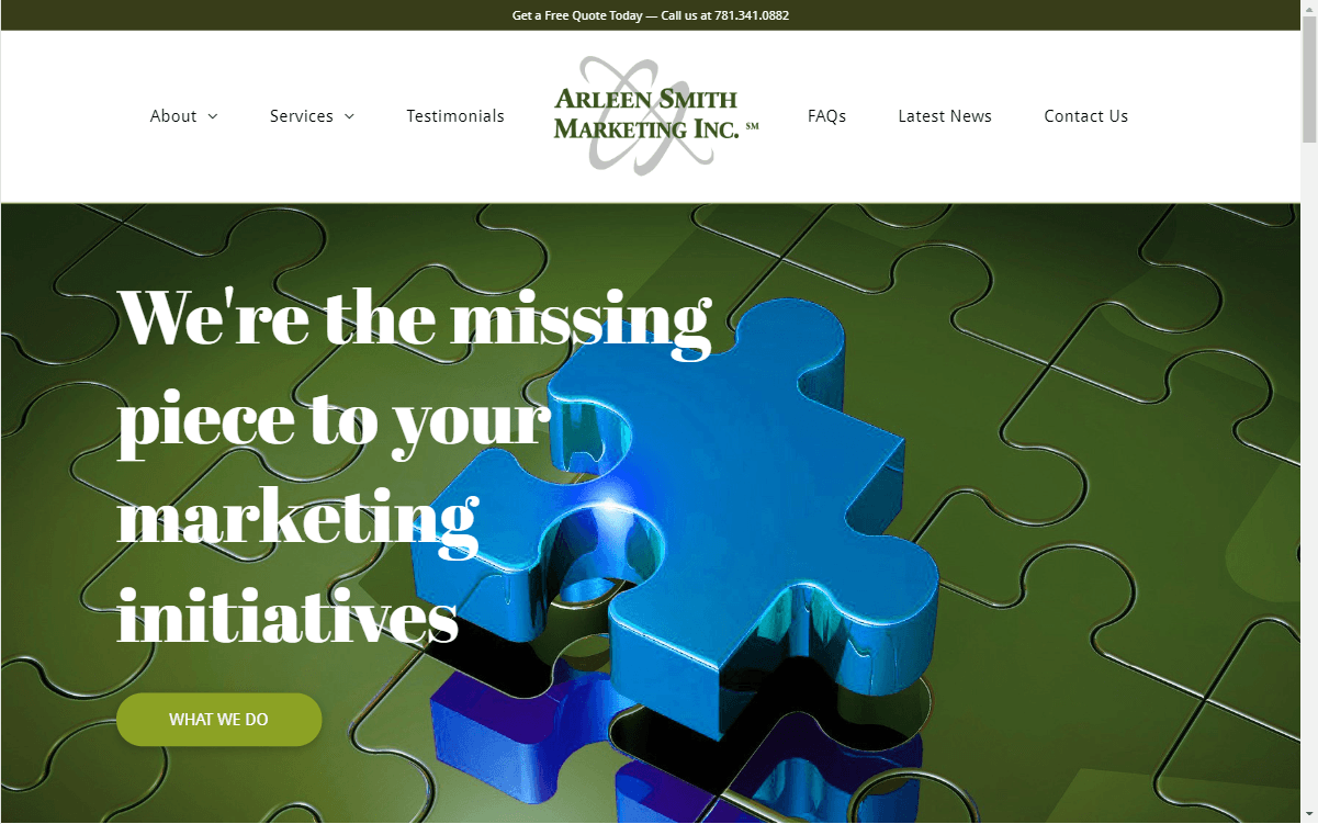 arleen smith marketing homepage