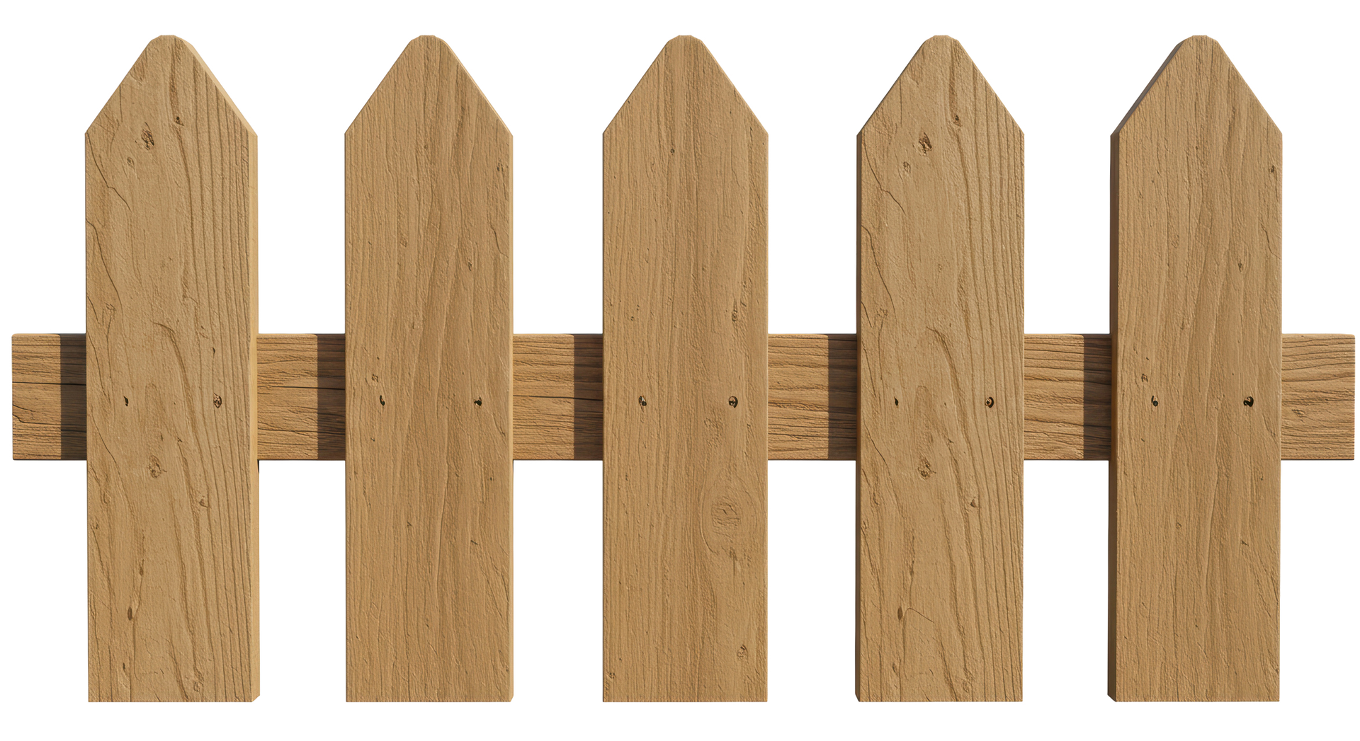 A wooden fence on a white background