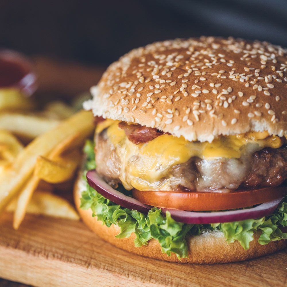 Burger and Fries — Charlton, MA — Kozy Corner Café