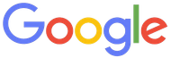 A google logo with a rainbow of colors on a white background.