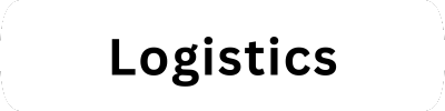 The word logistics is written in black on a white background.