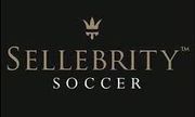 The sellebrity soccer logo is on a black background.