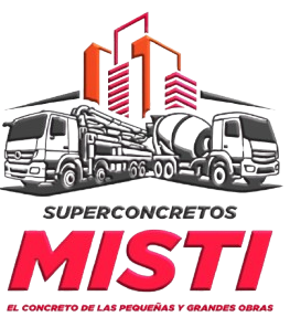 Un logotipo para una empresa llamada superconcretos misti