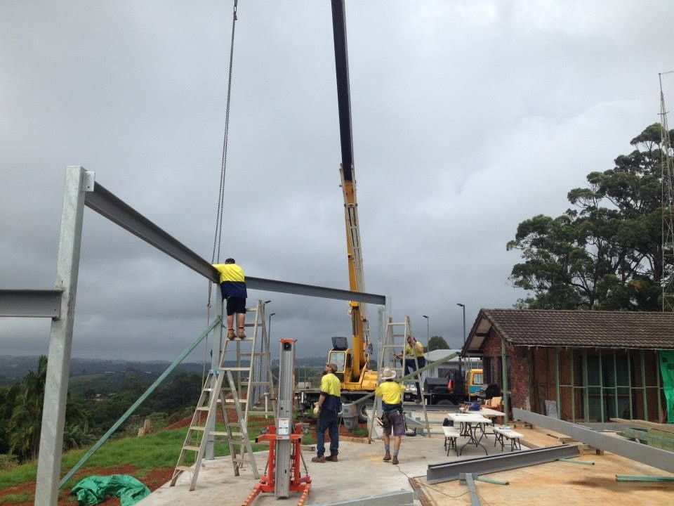 A Group of Construction Workers Are Working on a Building — North Coast Steel Fabrication in South Lismore, NSW