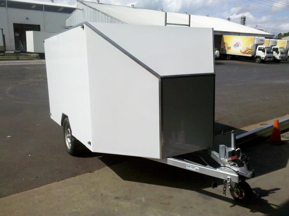 A White Trailer is Parked in Front of a Building — North Coast Steel Fabrication in South Lismore, NSW