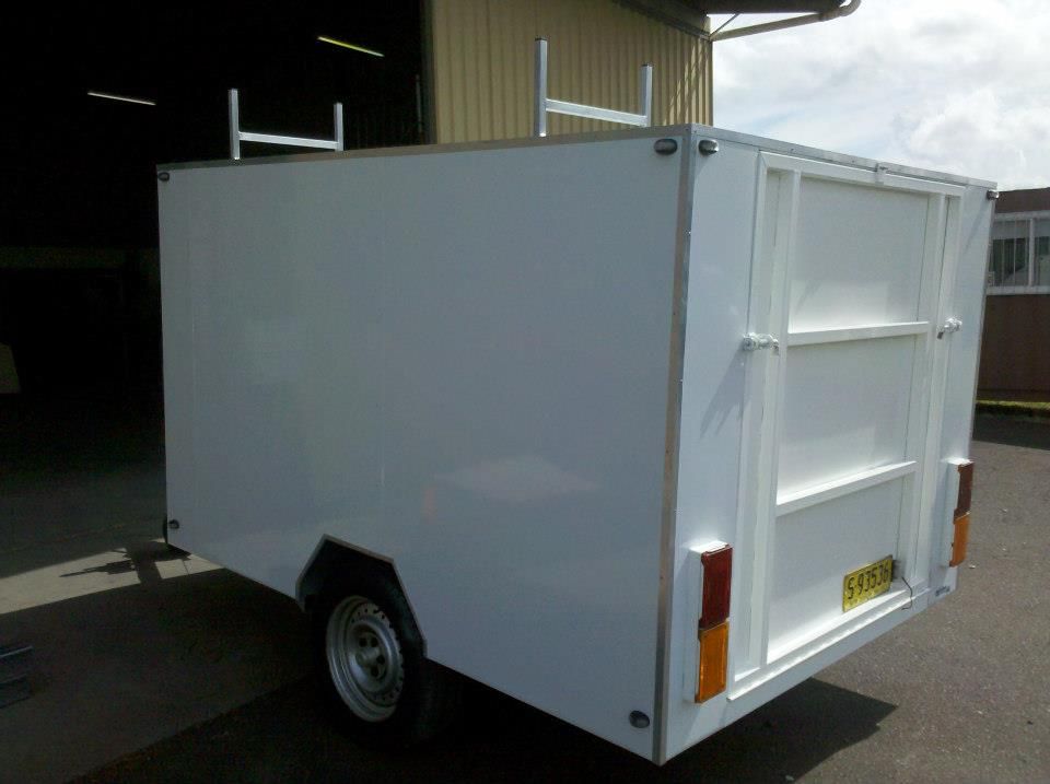 A White Trailer is Parked in Front of a Building — North Coast Steel Fabrication in South Lismore, NSW