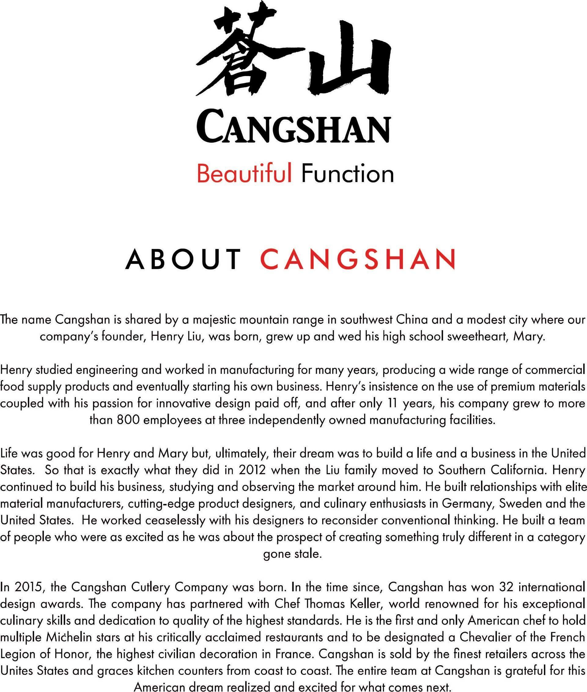 A white page with chinese writing on it is about cangshan.