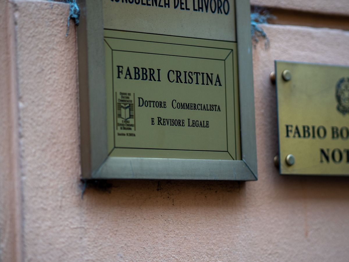 Targhetta studio commercialista a Imola Fabbri Cristina