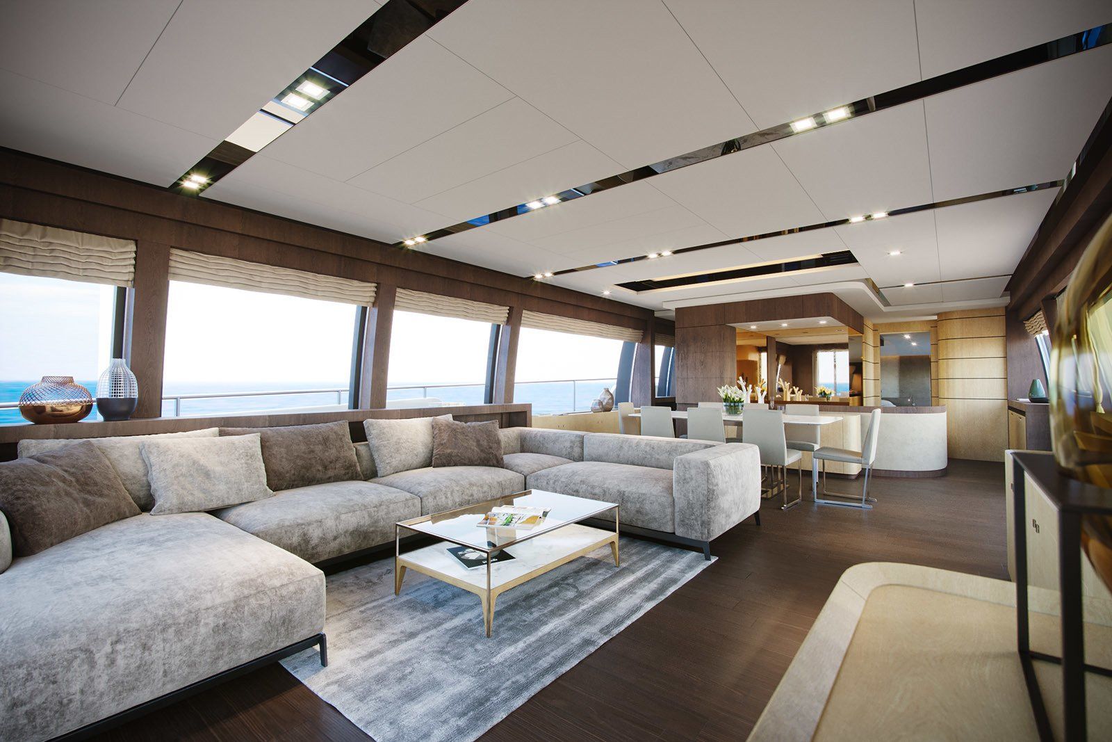 3D Visualisierung der Yacht ferretti 960.