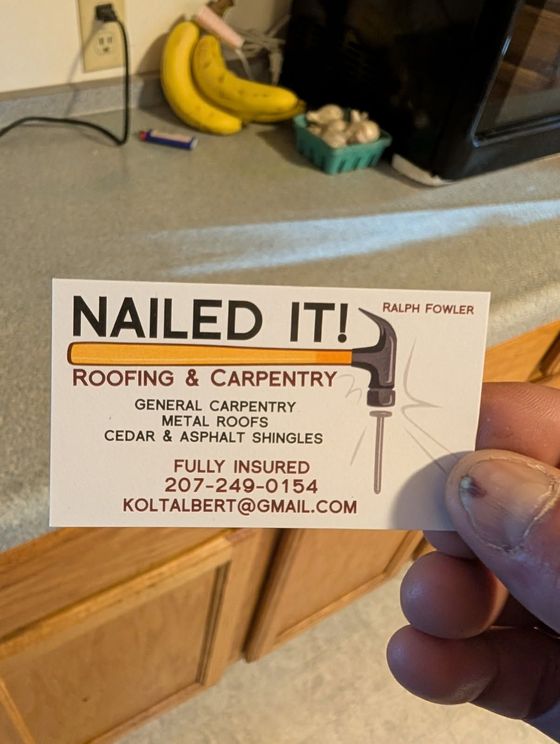 Business card reading 