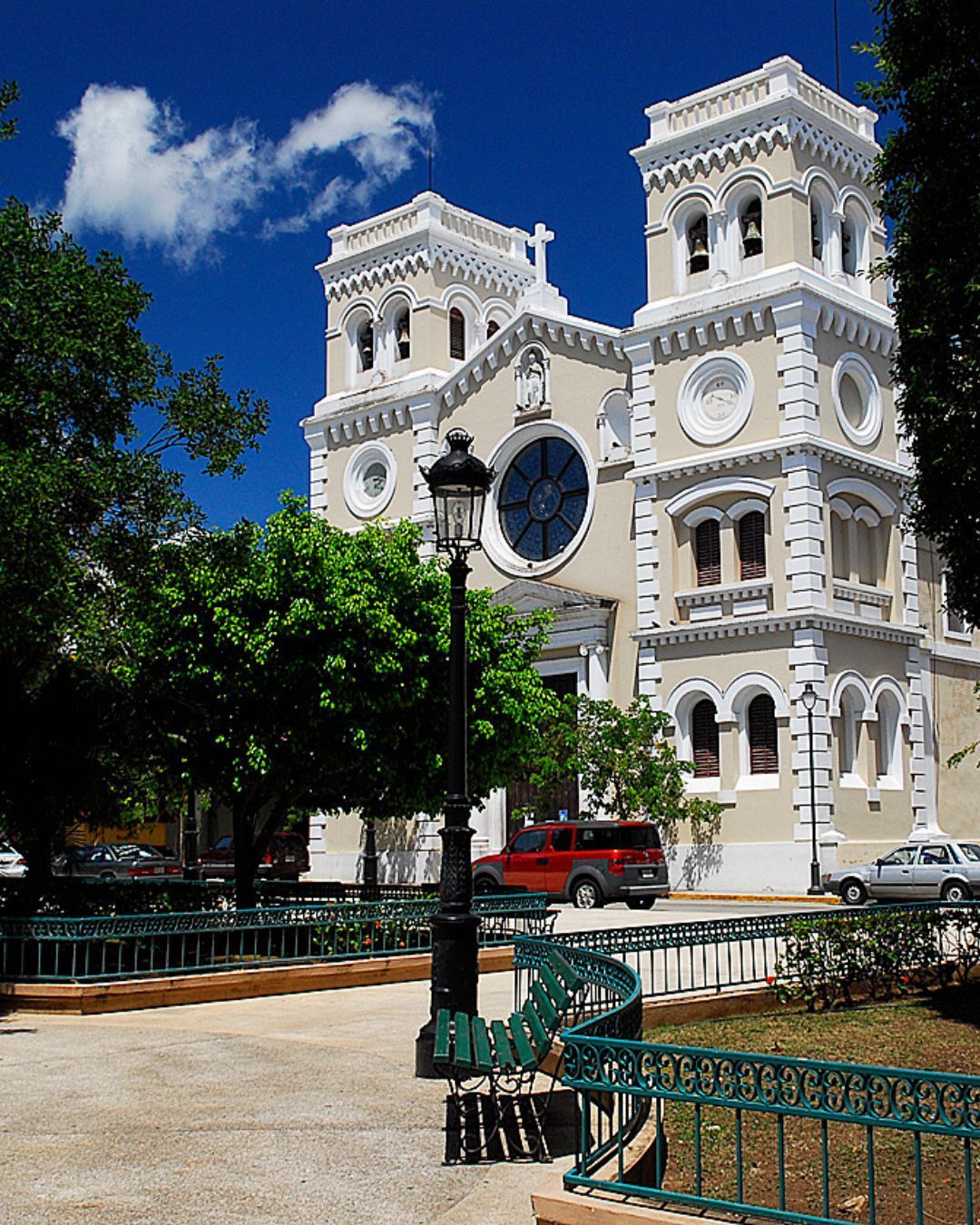 A large building with a clock on the front of it