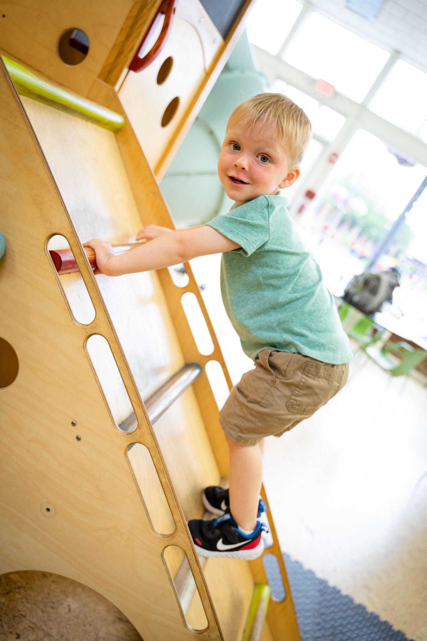 Kids climbing at the playground