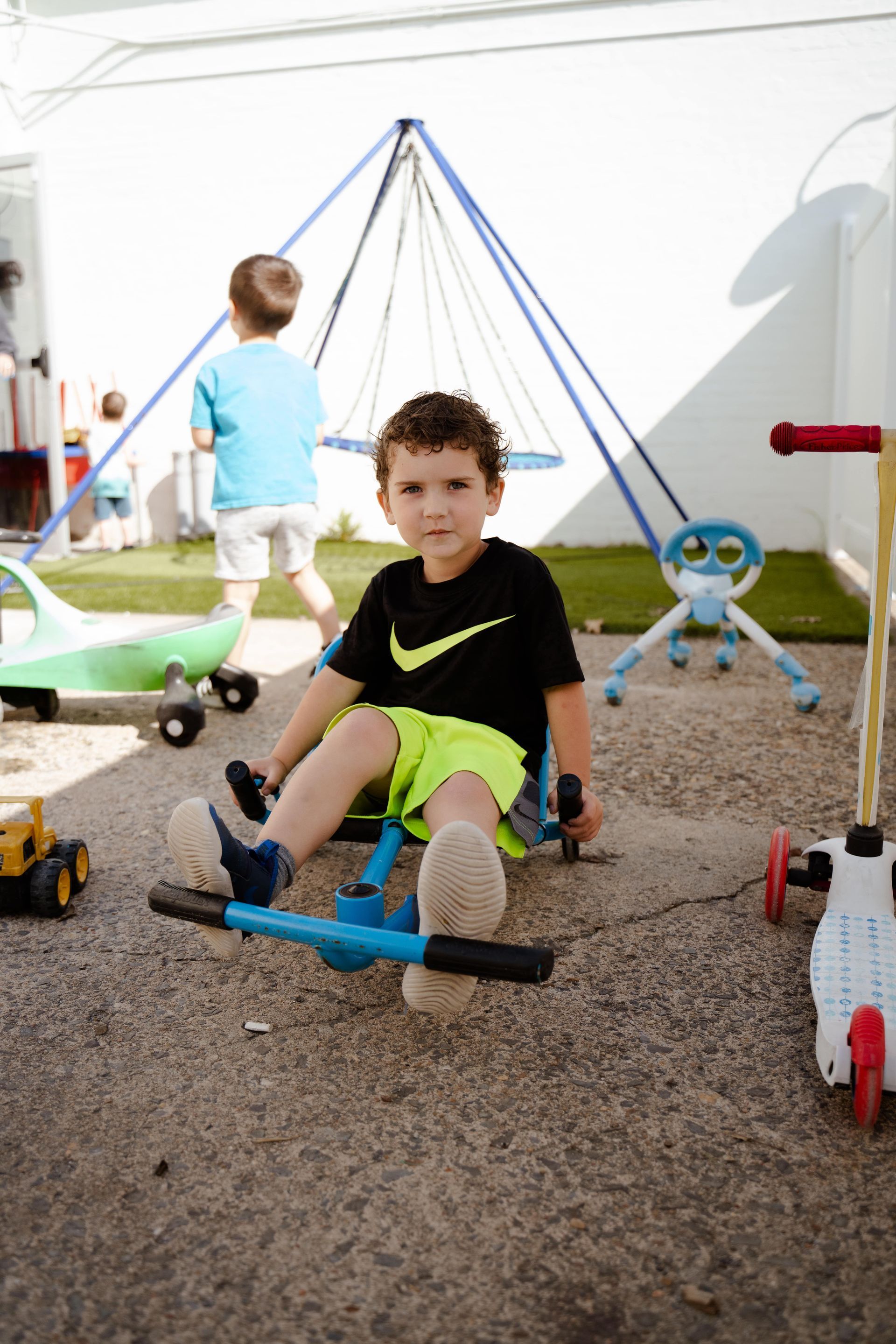 Kids playing at the playground
