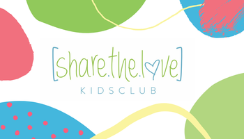 A logo for a kids club called share the love