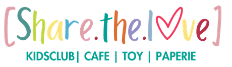 A logo for a kids club called share the love