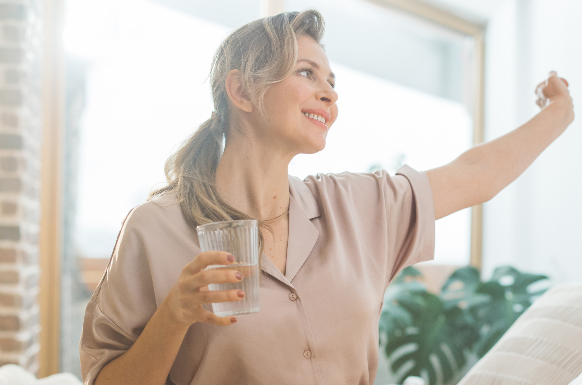 healthy woman in her fifties
