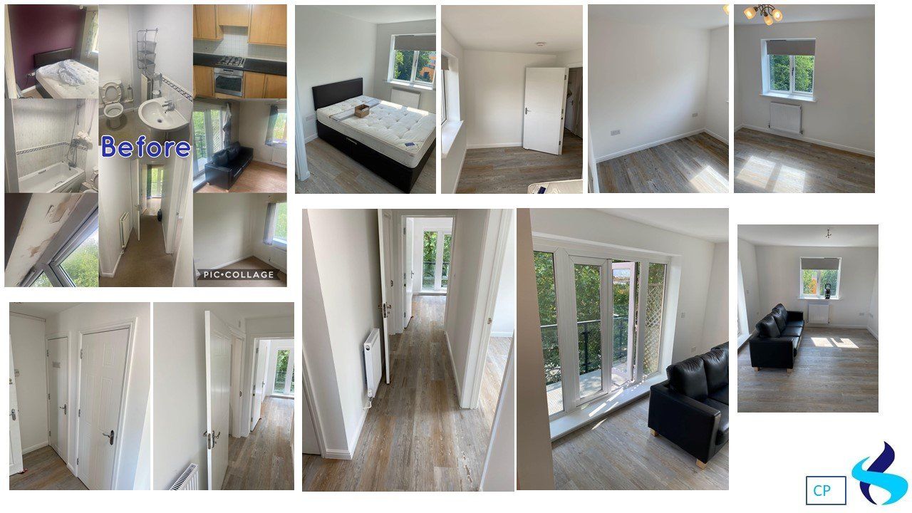2 bed flat renovation reading town centre
