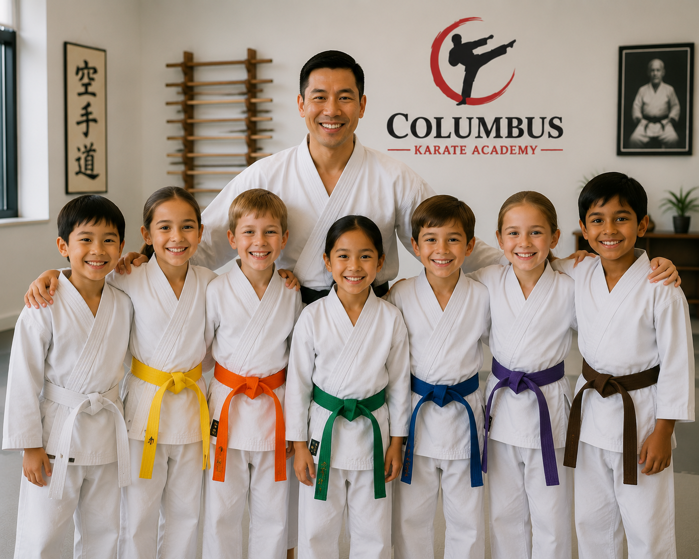 kids martial arts confidence belt progression group