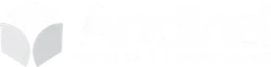 Logotipo blanco con formas de hojas a la izquierda, seguido de texto blanco (ilegible) sobre un fondo claro.