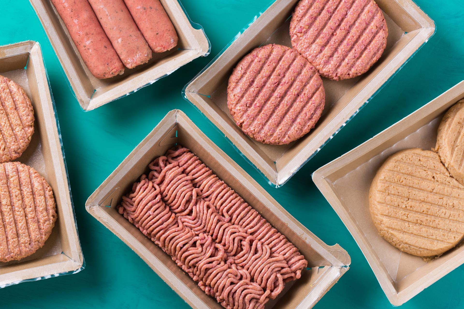 Alternativas de carne a base de plantas: salchichas, hamburguesas y 