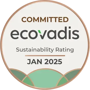 Insignia de calificación de sostenibilidad de EcoVadis: etiqueta 