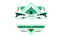 A mint green logo featuring two crossed spray guns above the text "LET US SPRAY" and "20 24" on a white background.