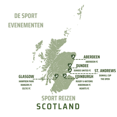 Schotland kaart Sportwedstrijden tickets