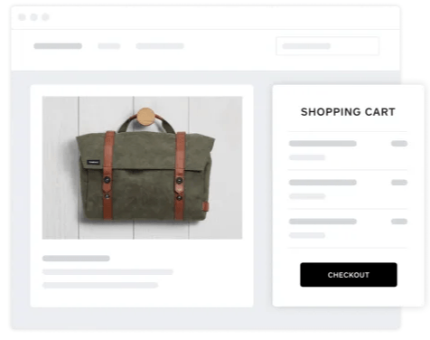 image of purse being added to online shopping cart