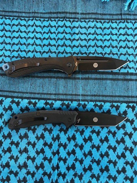 Thin Blue Line Knives, spring assisted