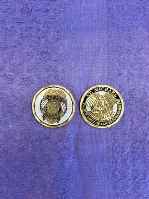 St. Micheal challenge coin, $12.99