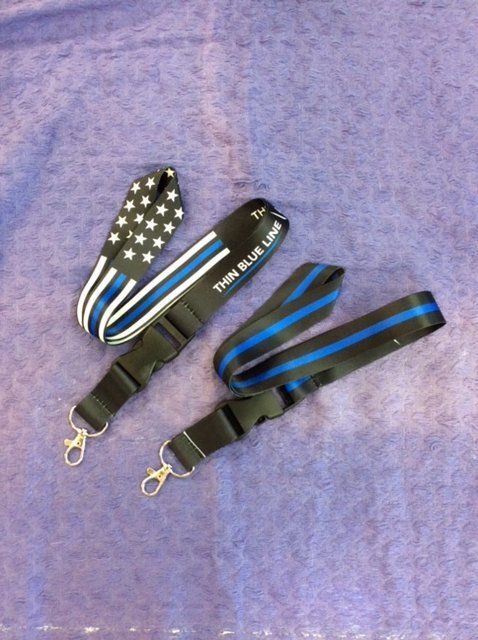 Thin Blue Line lanyards, $5.99
