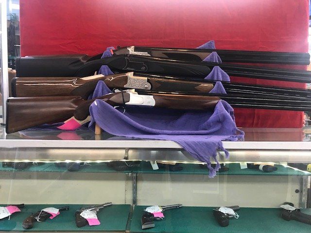 A selection of shotguns