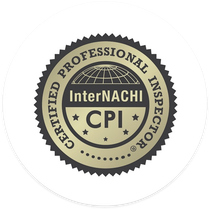 Certified Professional Inspector seal from InterNACHI, gold and black.