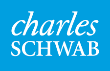 A blue and white logo for charles schwab