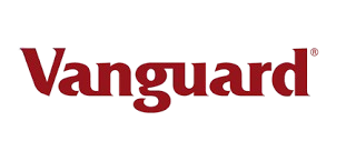 The vanguard logo is red and white on a white background.