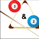 A logo for 3 7 2 Pool league 