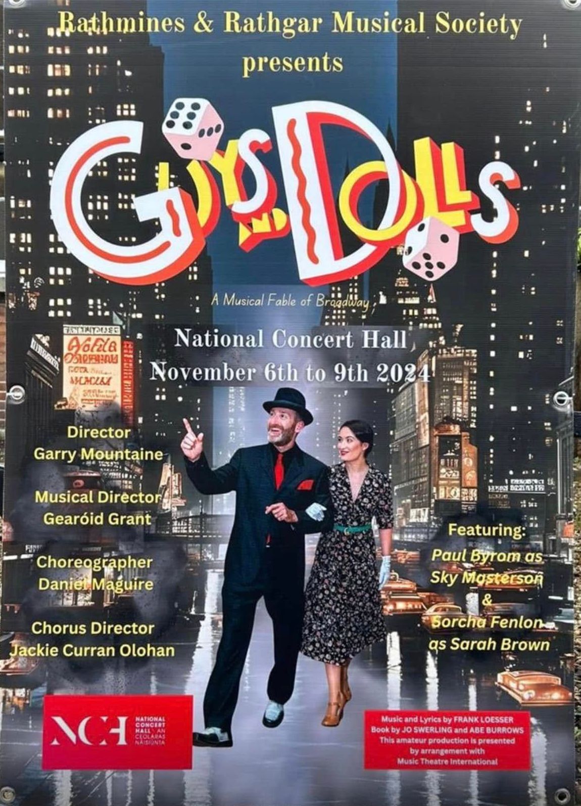 A poster for a musical called gig dolls