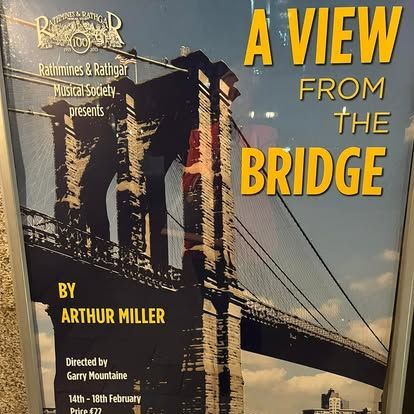 A poster for a view from the bridge by arthur miller