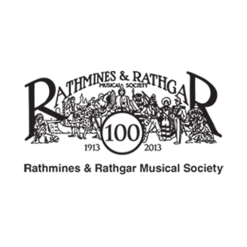 The logo for the rathmines & rathgar musical society