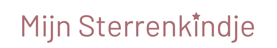 A logo for mijn sterrenkindje is on a white background.
