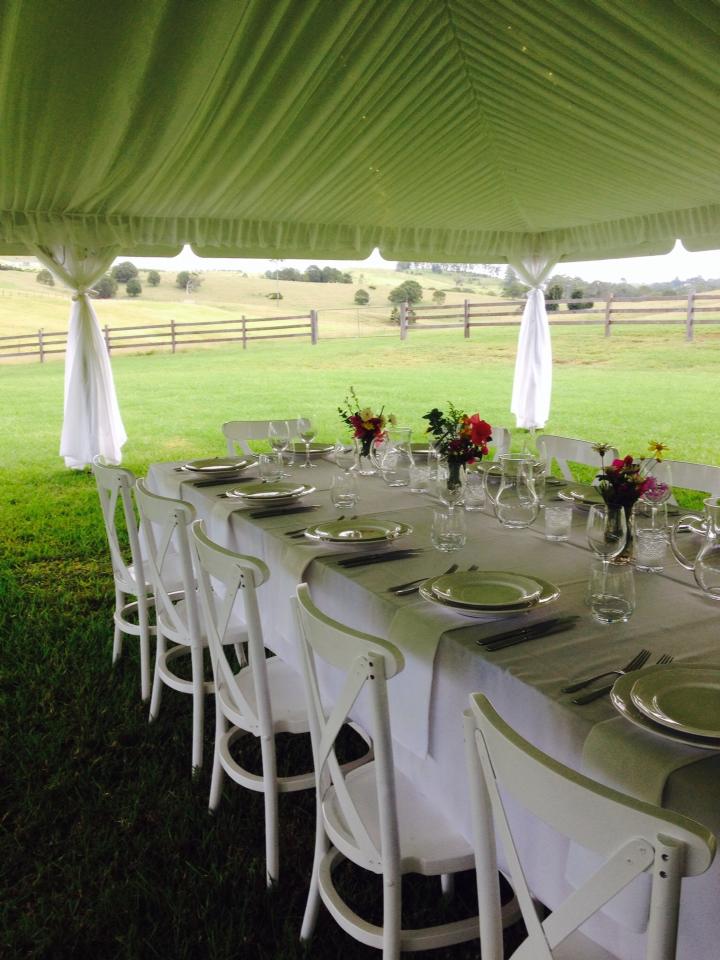 Wedding Table Setup With Wine Glass — Wedding & Event Hire In Goonellabah, NSW