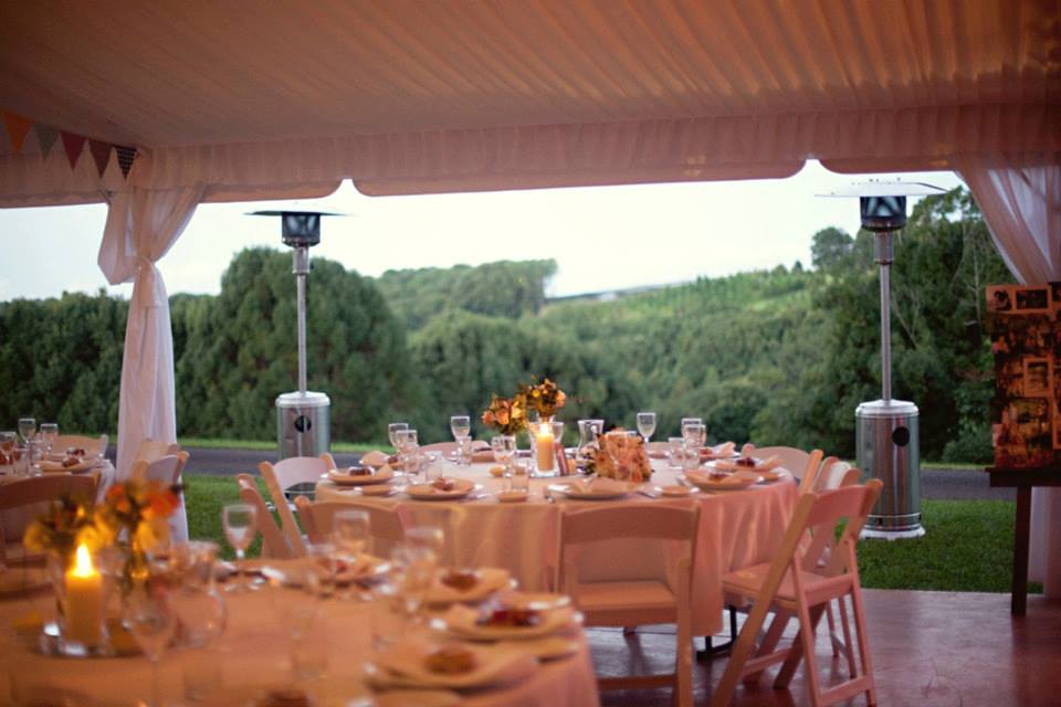 Table And Chairs Setup With Candles — Wedding & Event Hire In Goonellabah, NSW