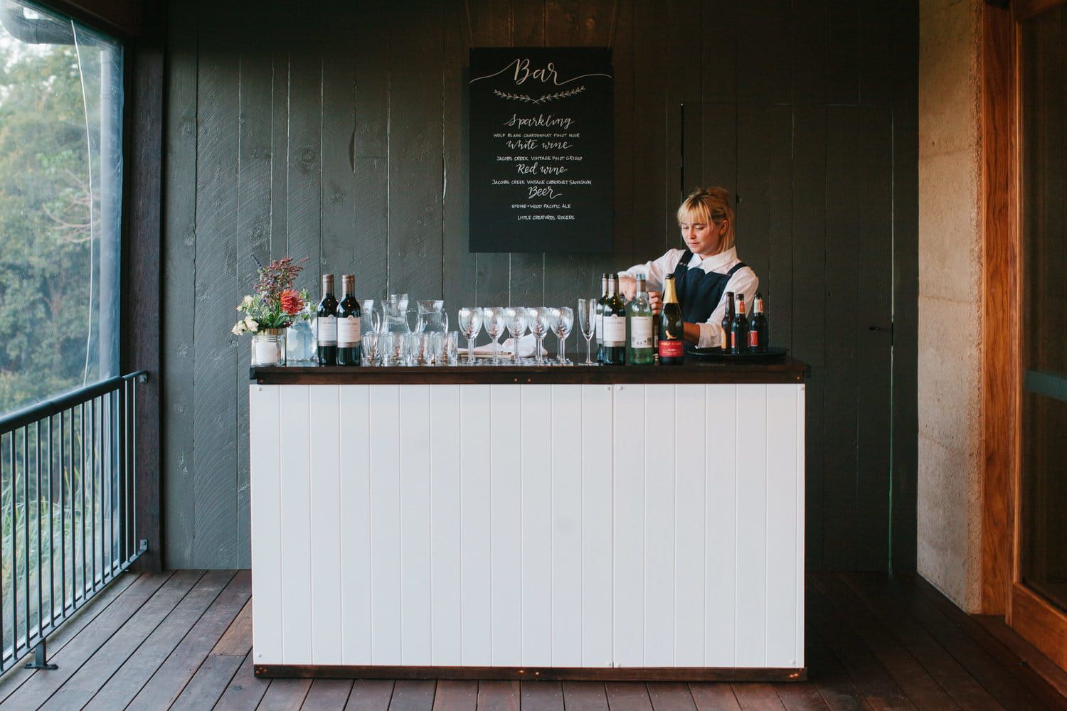 Bartender Behind Wedding Bar — Wedding & Event Hire In Goonellabah, NSW